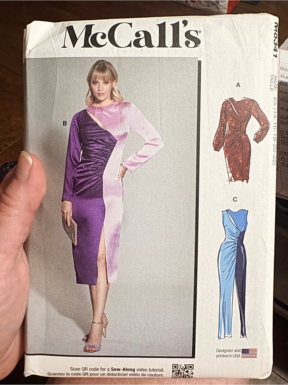 BN UNCUT McCall's 8341 E5 PLUS SIZE SEWING PATTERNS FORMAL DRESS PROM WEDDING